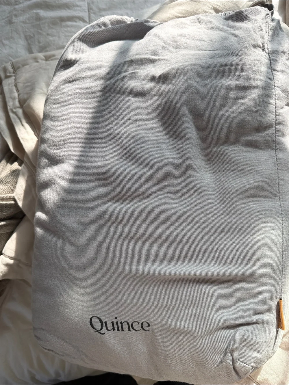 Quince Light Gray Duvet Cover